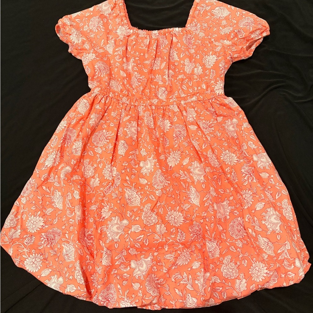 Crewcuts Orange Floral Kids Dress